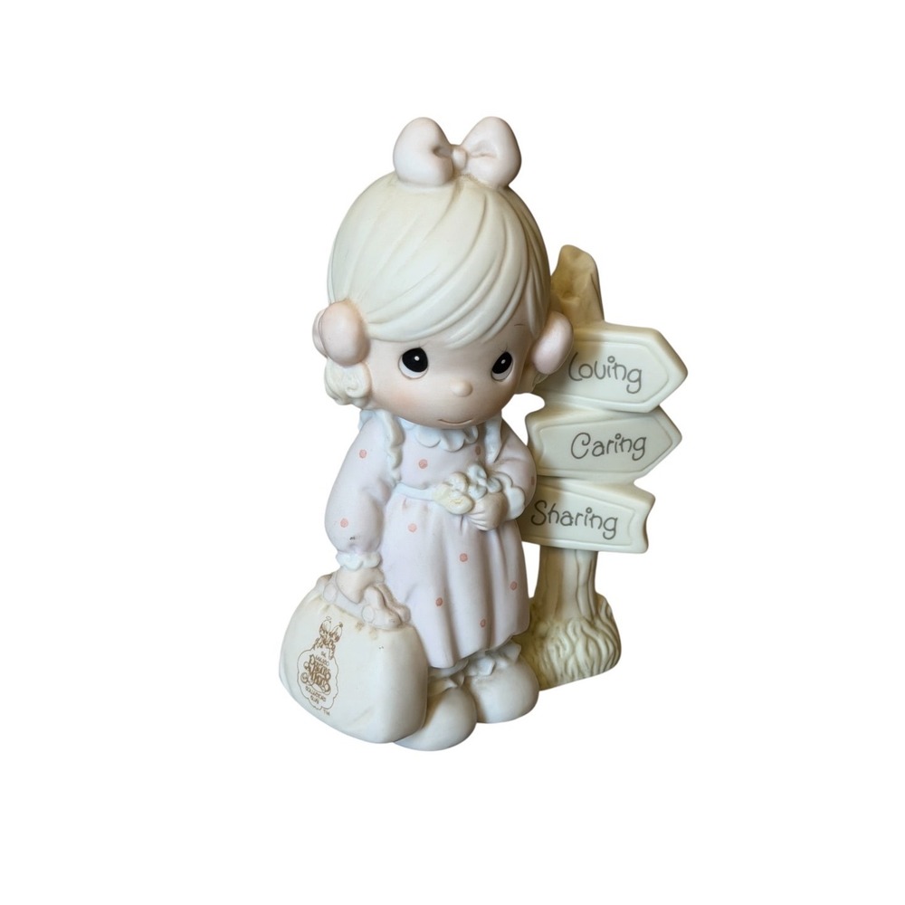 VTG Precious Moments Loving Caring Sharing Figurine 1992 C0013 Enesco
